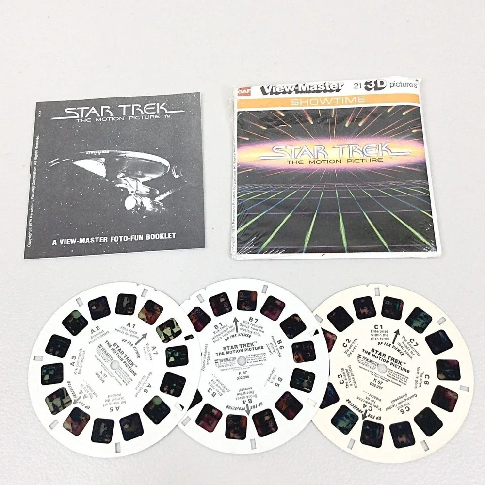 Vintage 1979 GAF View Master 3 Reel Set Star Trek The Motion Picture K57
